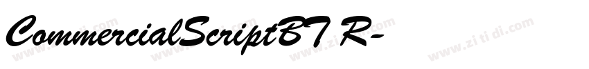 CommercialScriptBT R字体转换
